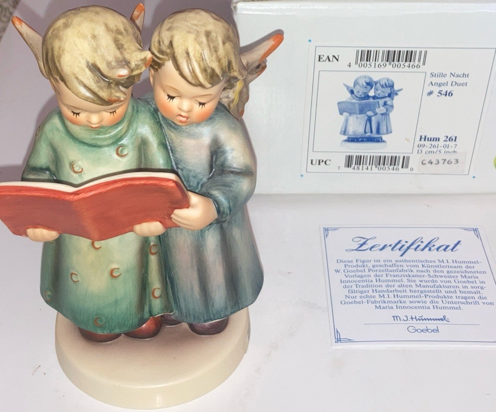 Vintage 1994 Hummel Goebel #546  ‘Angel Duet’ Hum 261 Signed, Original Box