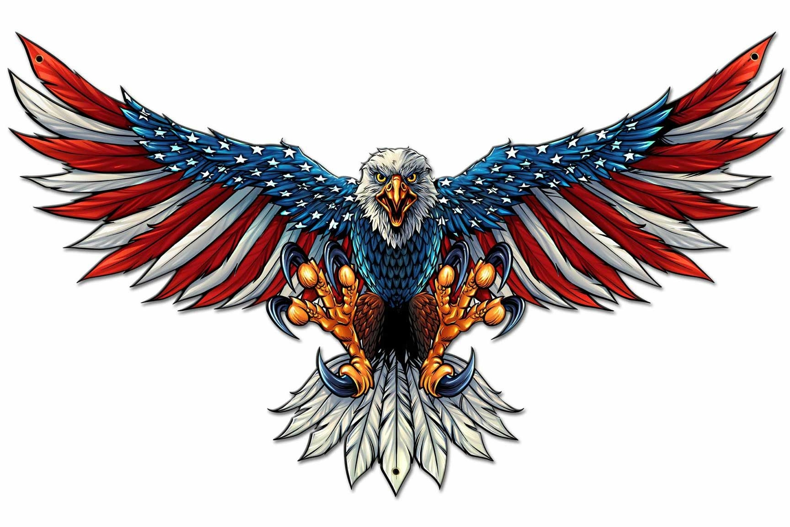 AMERICAN BALD EAGLE US FLAG WINGS 29\ AMERICAN BALD EAGLE US FLAG WINGS 29\