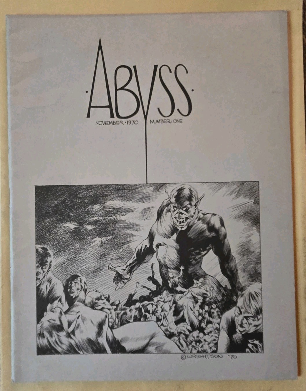 Abyss #1 Cover Art By Bernie Wrightson Back Cover By Michael Kaluta 1970