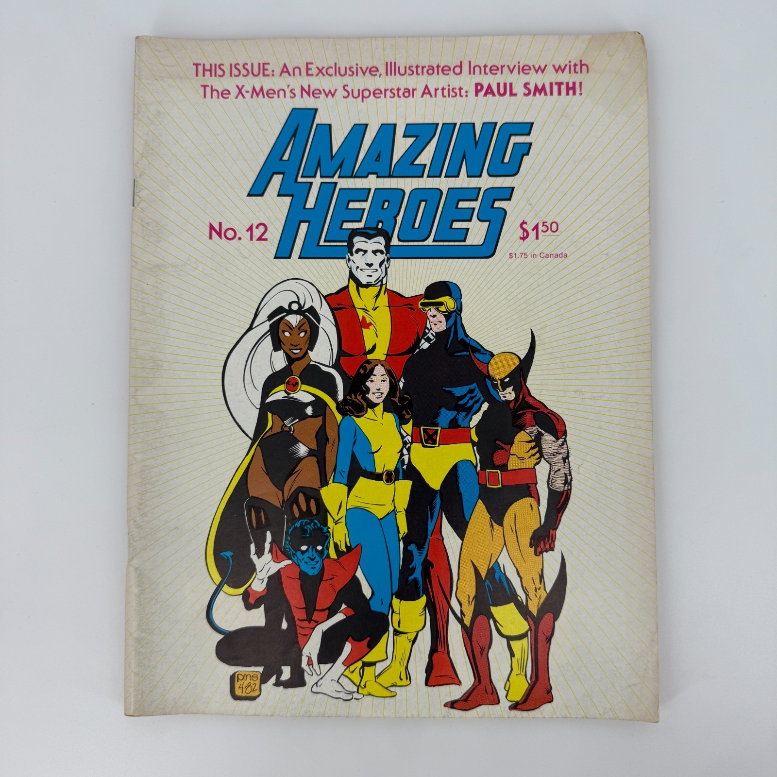 Amazing Heroes #12 1982 X-Men Paul Smith Interview Fantagraphics Magazine VTG