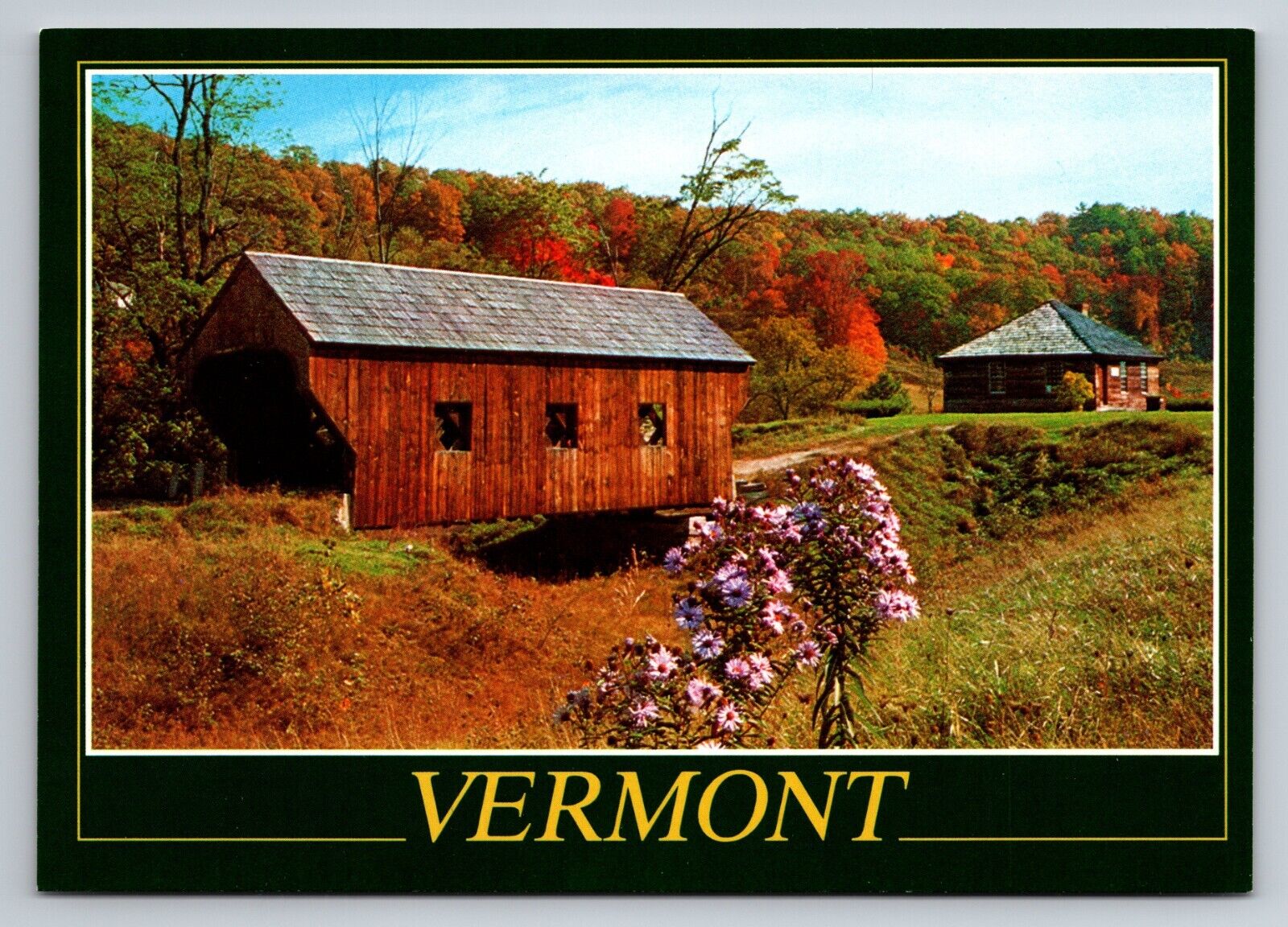 Eureka Schoolhouse Springfield Vermont Vintage Unposted Postcard