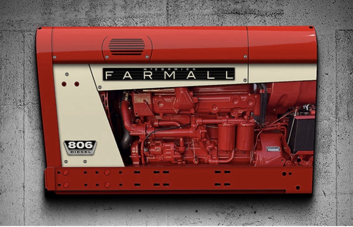 Wow Curved International Farmall model 806 Tractor Farm 3D Sign Wow Curved International Farmall model 806 Tractor Farm 3D Sign