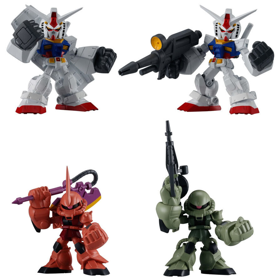 Mobile Suit Gundam Expand Vol 1 Figure Bandai Gashapon Toys set of 4