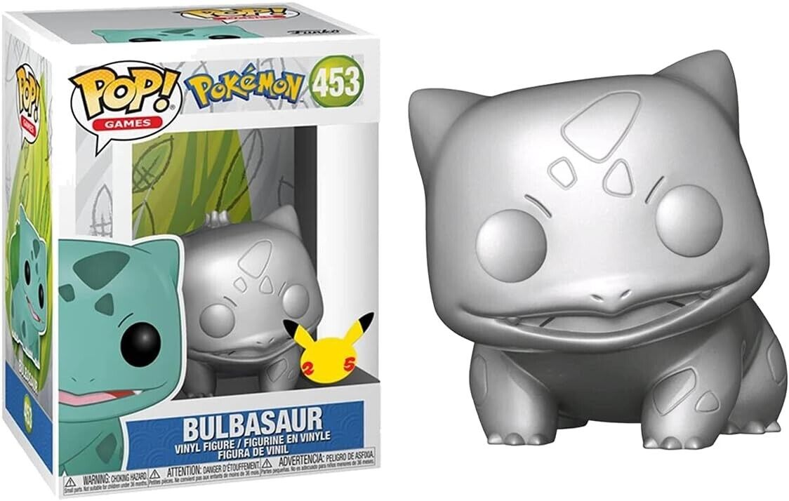 Funko Pop #453 Bulbasaur (Silver Metallic) Pokemon Games