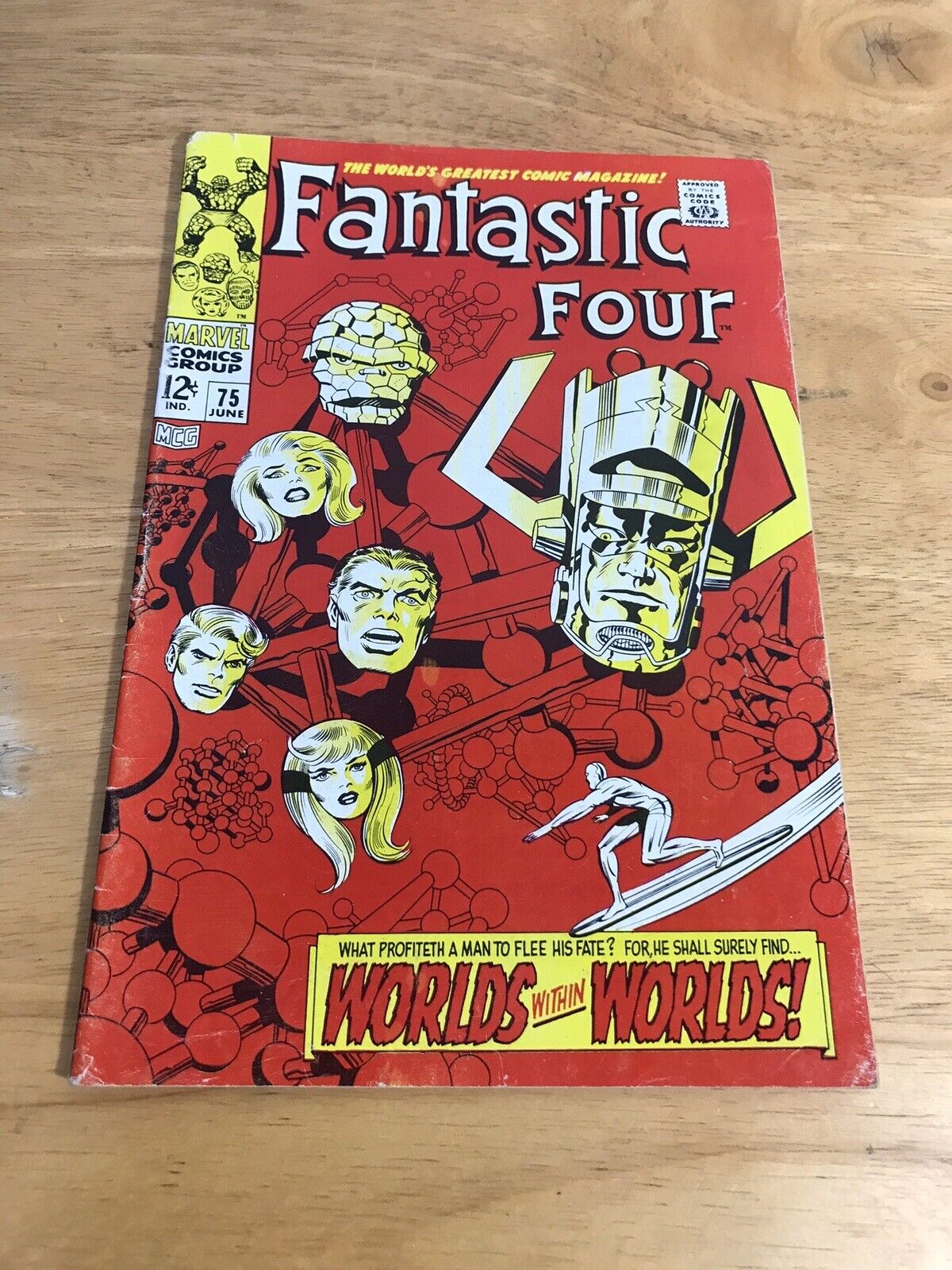Fantastic Four #75 1968 Silver Surfer, Galactus Stan Lee Story, Jack Kirby Art