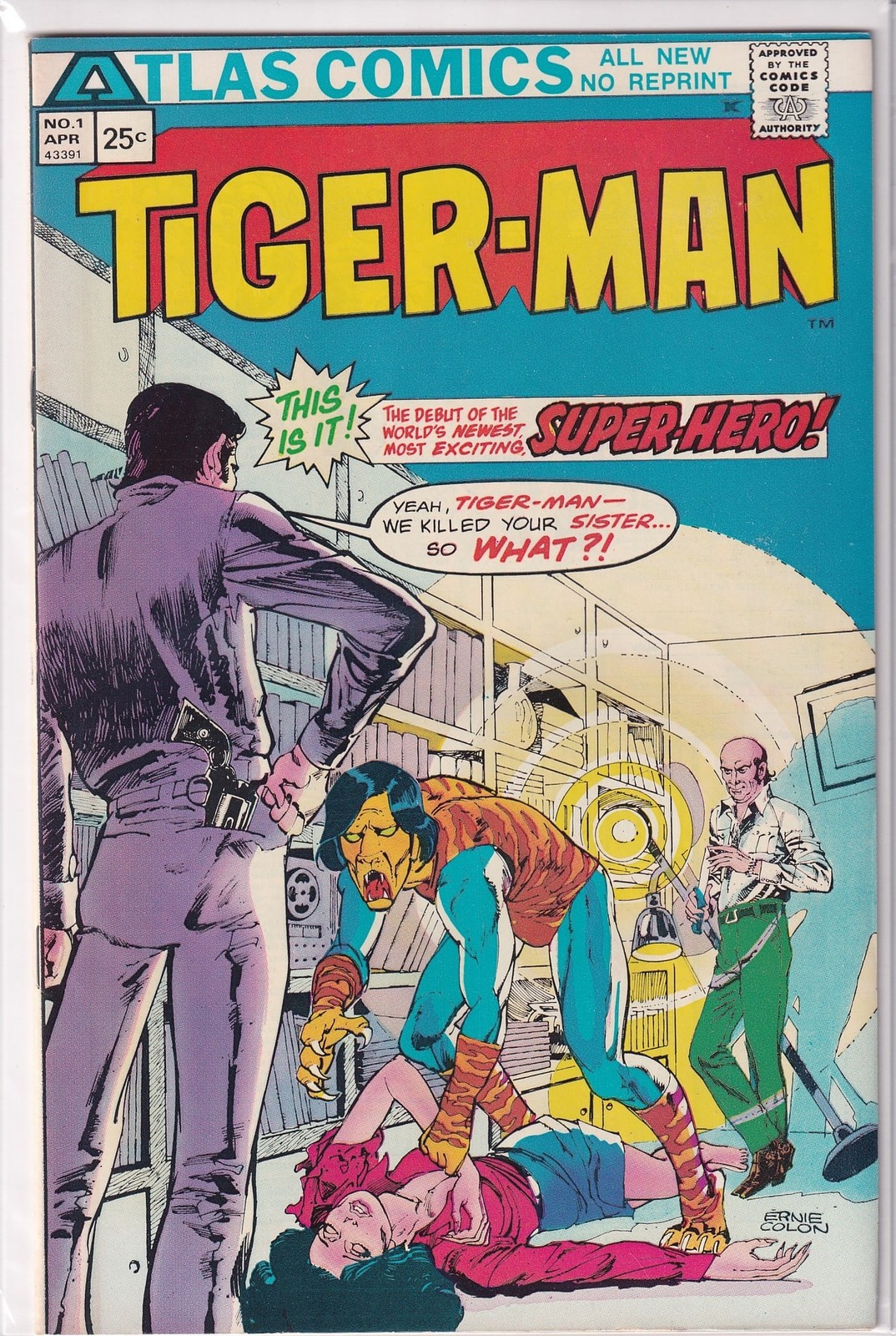 36865: ATLAS COMICS TIGER MAN #1 NM Grade