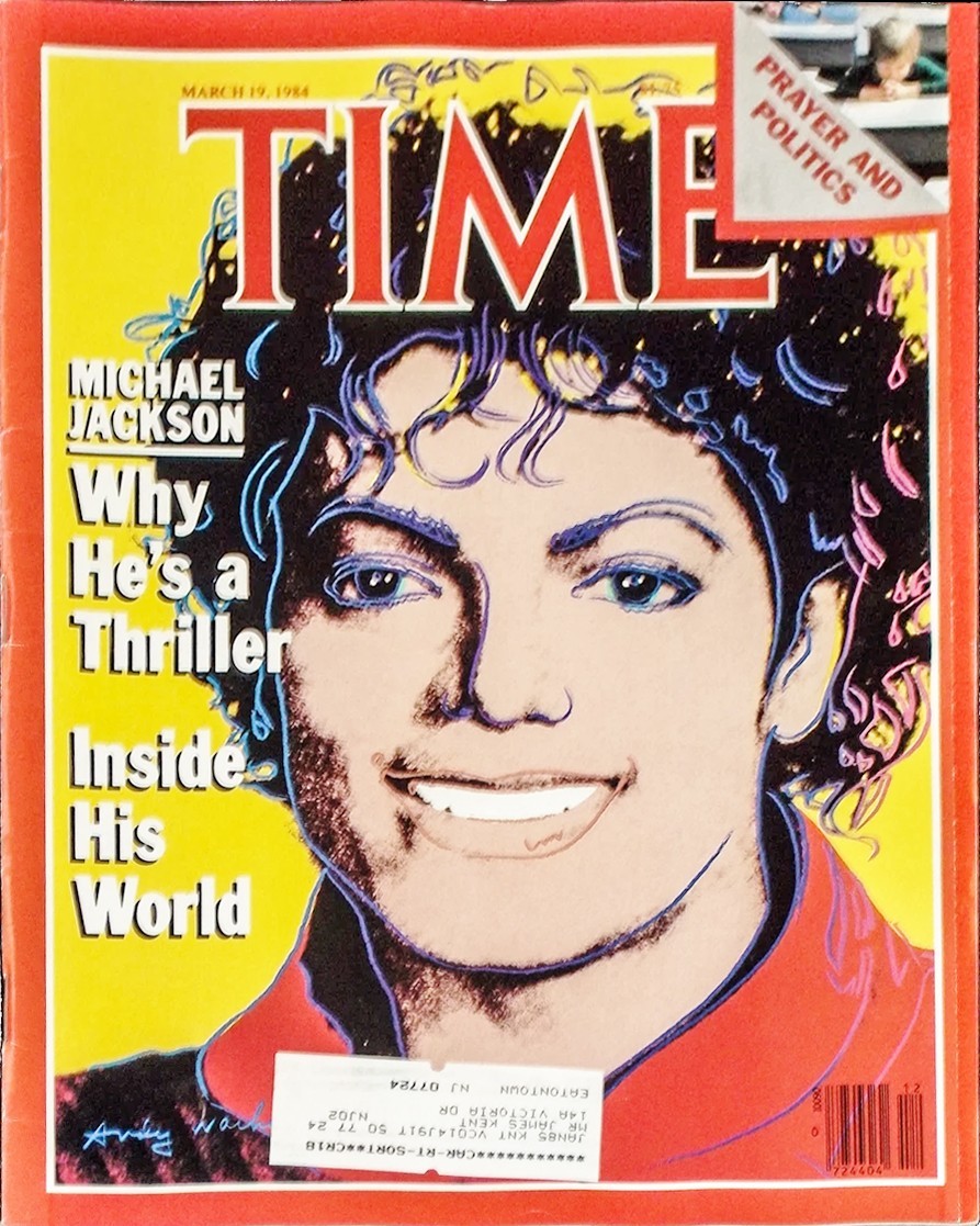 1984 Michael Jackson TIME Magazine Andy Warhol Framed Original Thriller Pop Art 1984 Michael Jackson TIME Magazine Andy Warhol Framed Original Thriller Pop Art