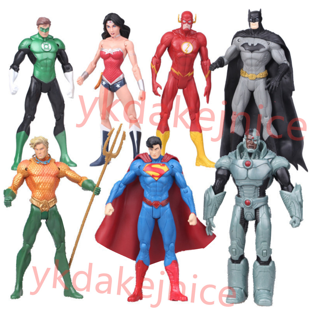 7PCS Superman Wonder Woman Batman Action Figure Toy DC Comic Justice League Xmas