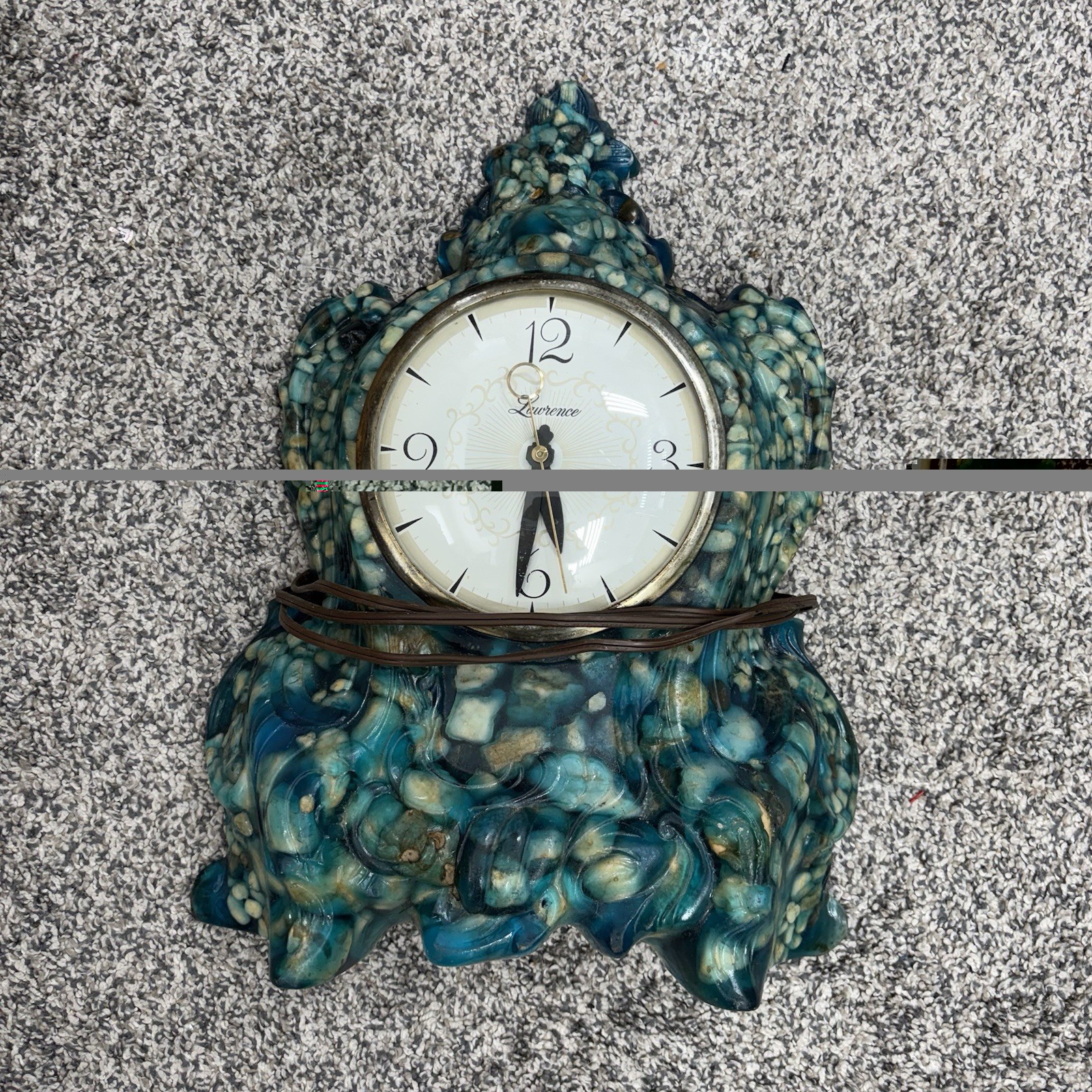 Vintage MCM Lanshire Electric Vomit Clock Mid-Century Modern Tested Works