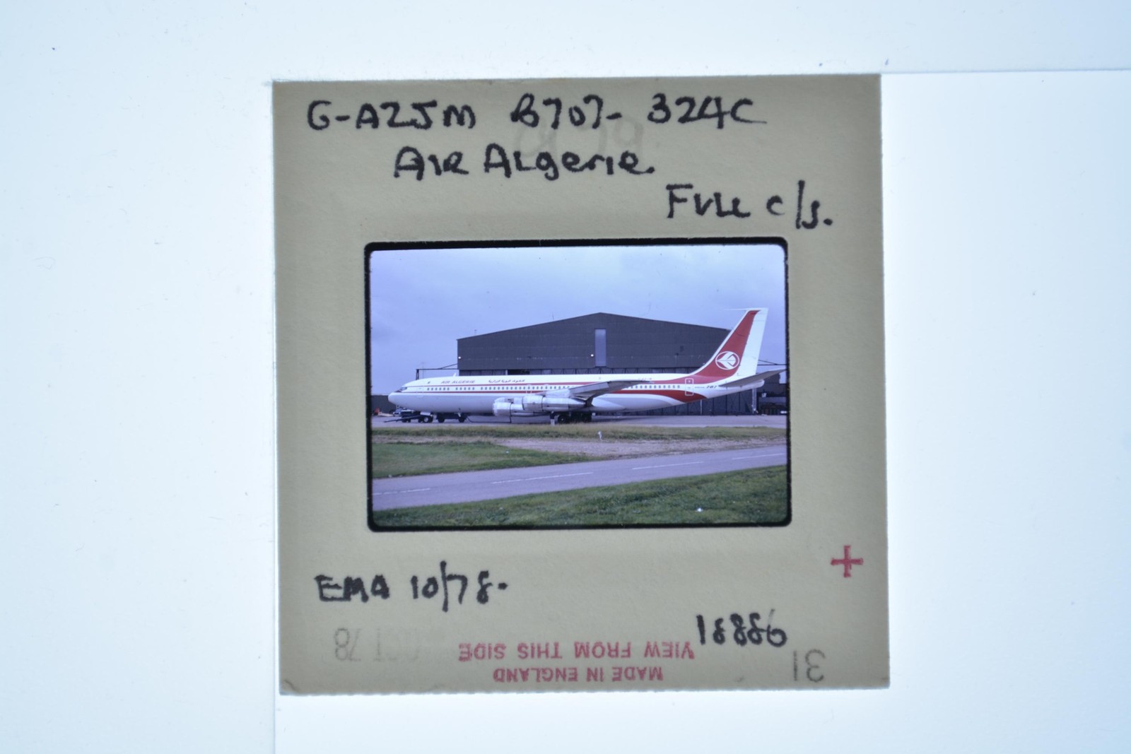 Air Algerie Boeing 707-324c G-Azjm Aircraft Ema 1978 Photo 35mm Slide