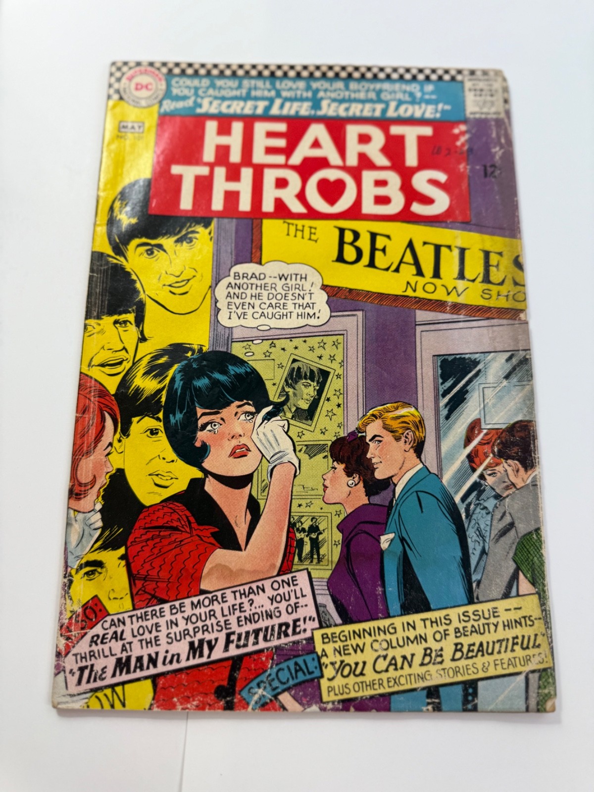 Heart Throbs #101 Beatles Cover Vintage Romance Silver Age DC Comics 1966