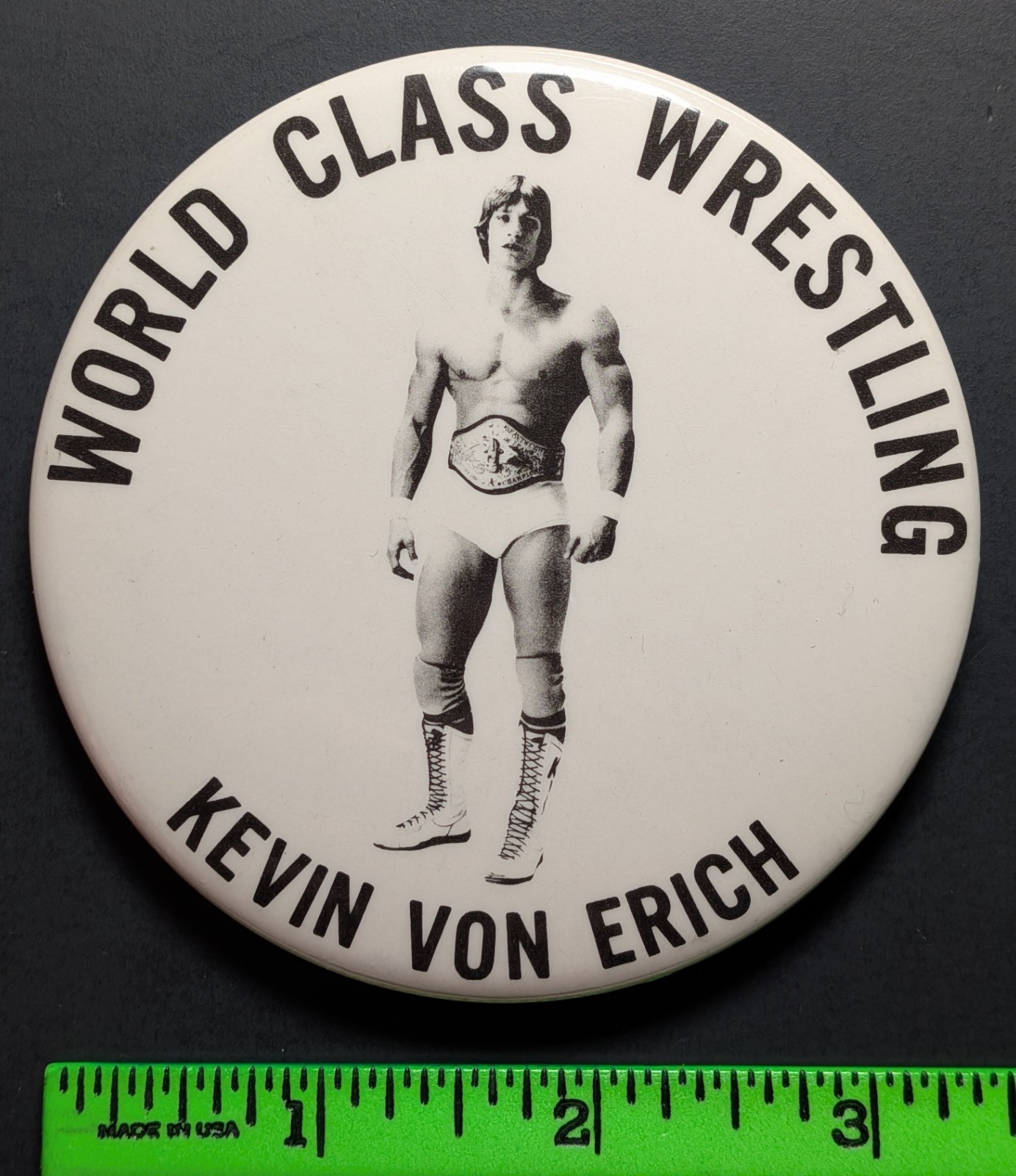 Vintage WCW Kevin Von Erish Wrestling Pinback Pin