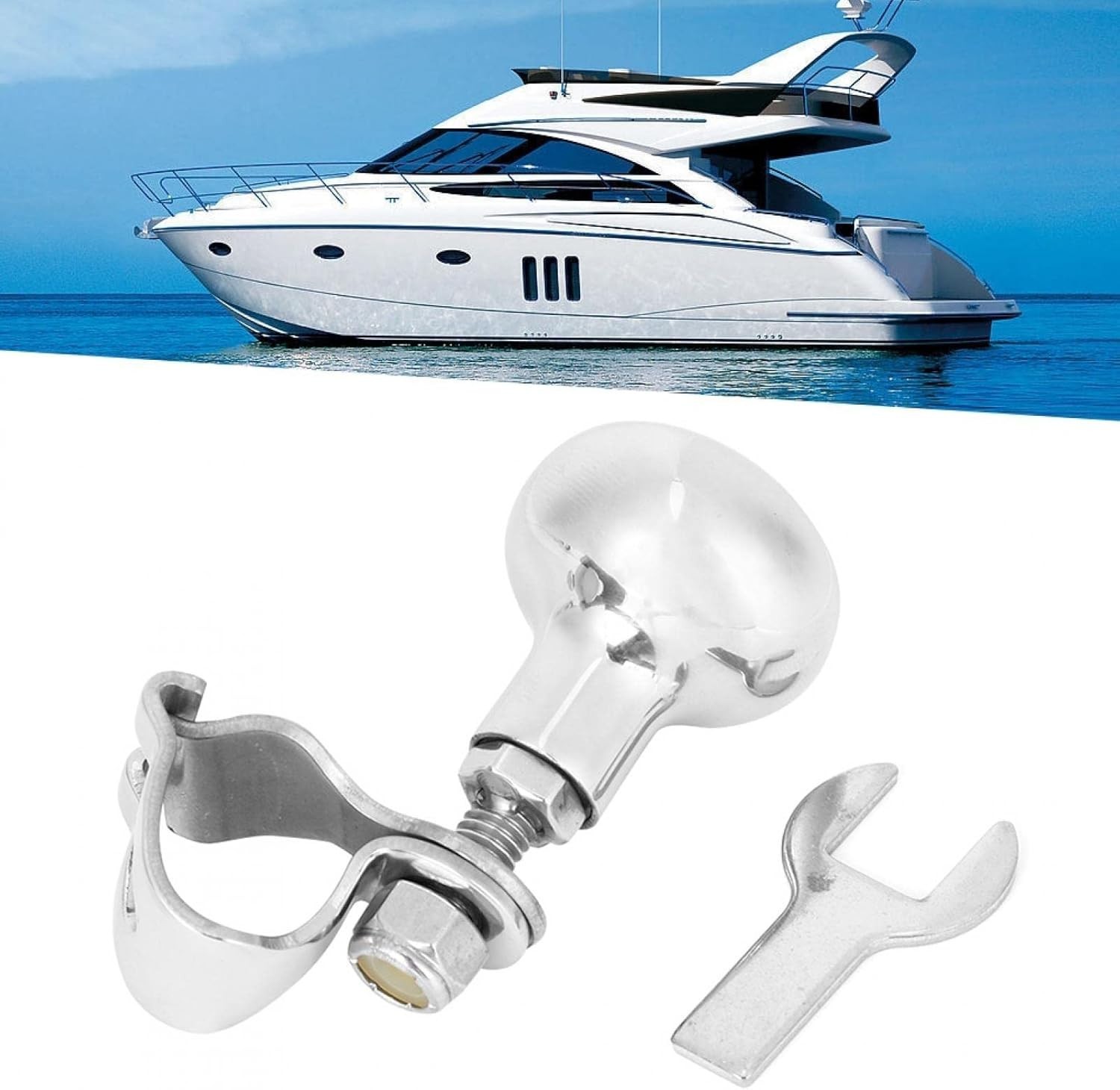Boat Steering Wheel Knob, 316 Stainless Steel Wheel Knob Spinner, Suicide Knob w