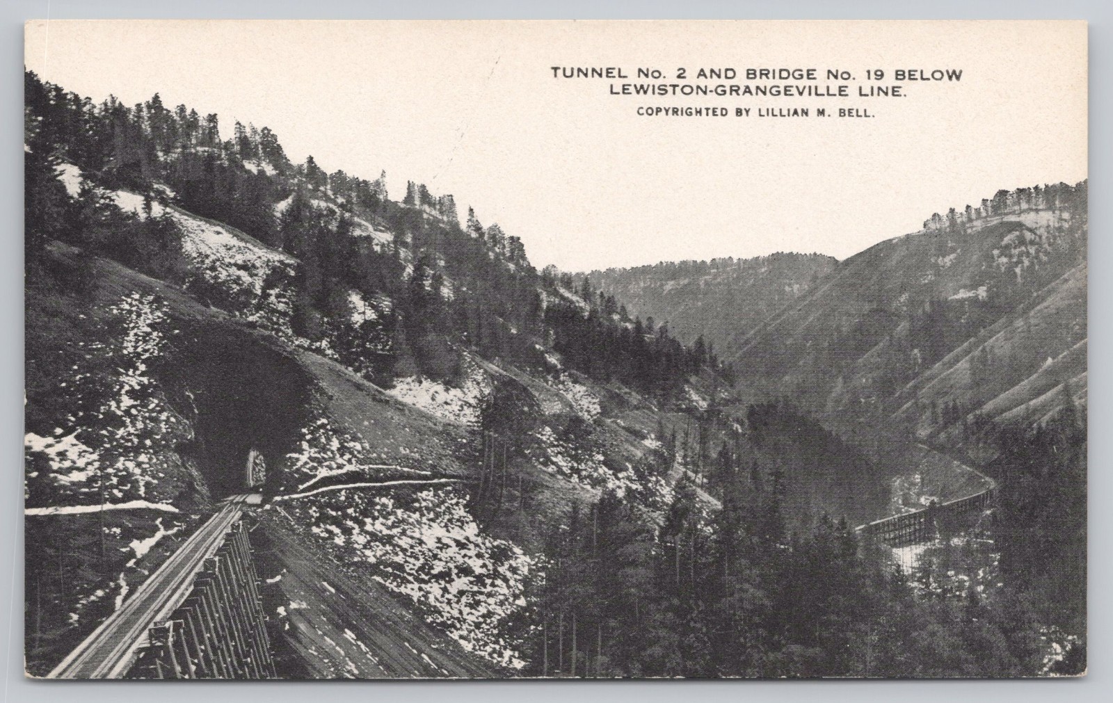 Tunnel No 2 And Bridge No 19 Lewiston Grangeville Line Idaho Postcard