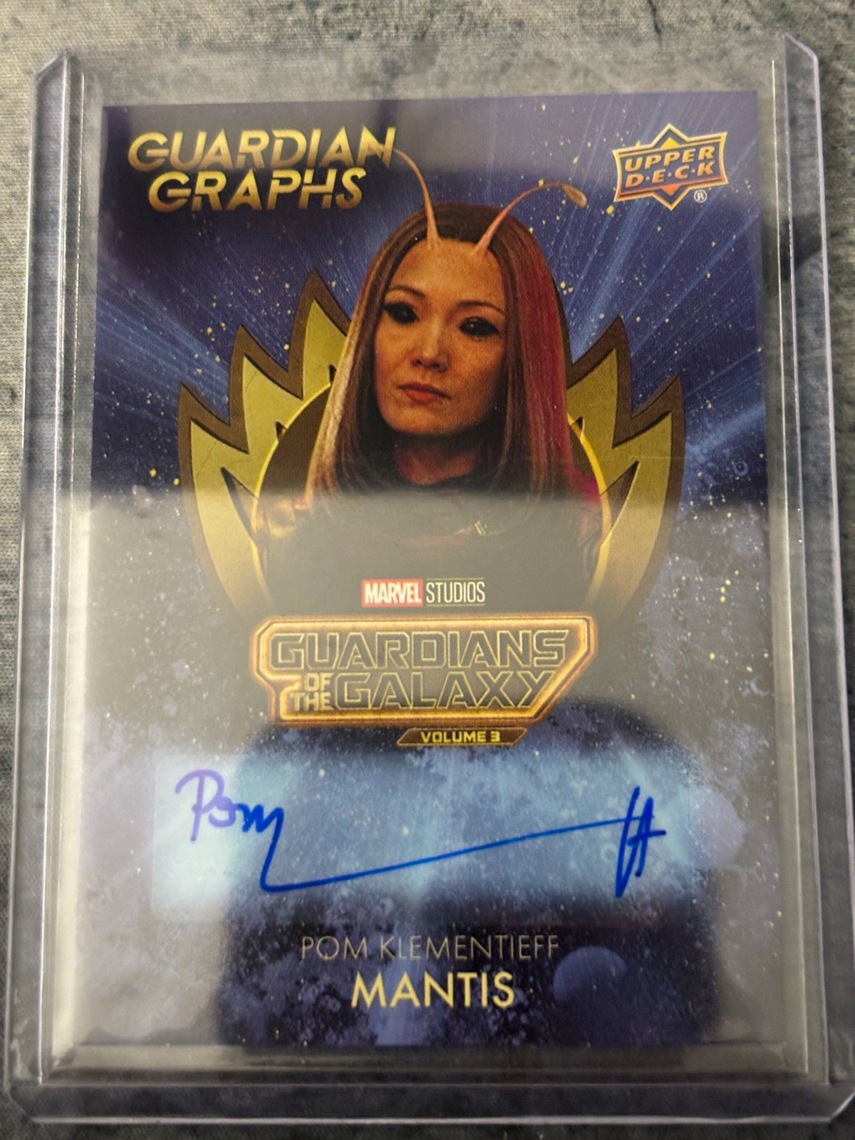 2024 UD Guardians Of The Galaxy Vol 3 Guardian Graphs Auto #GG-PK Mantis