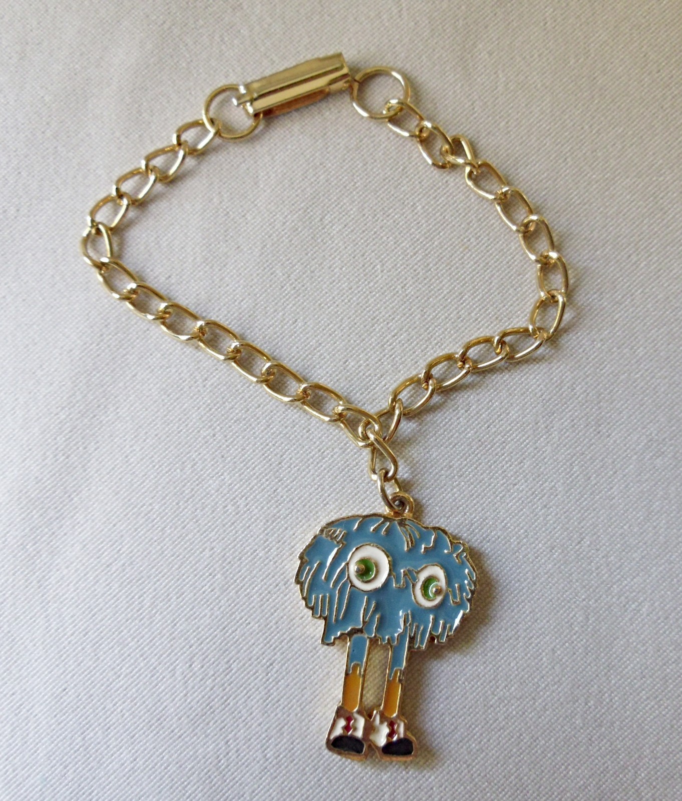 Vintage 1979 McDonald\'s Blue Fry Guy Charm Bracelet McDonaldland Character