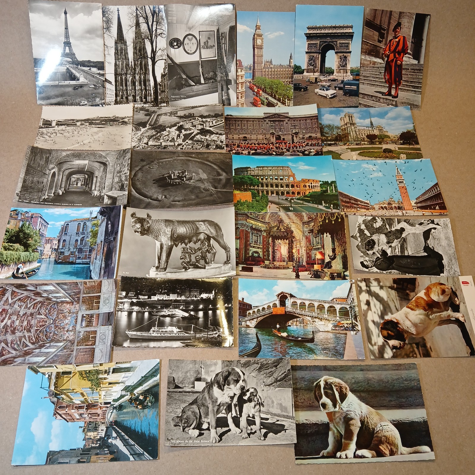 Vintage RPPC Postcards Lot of 25 Europe UK France Italy Germany Rome Unused