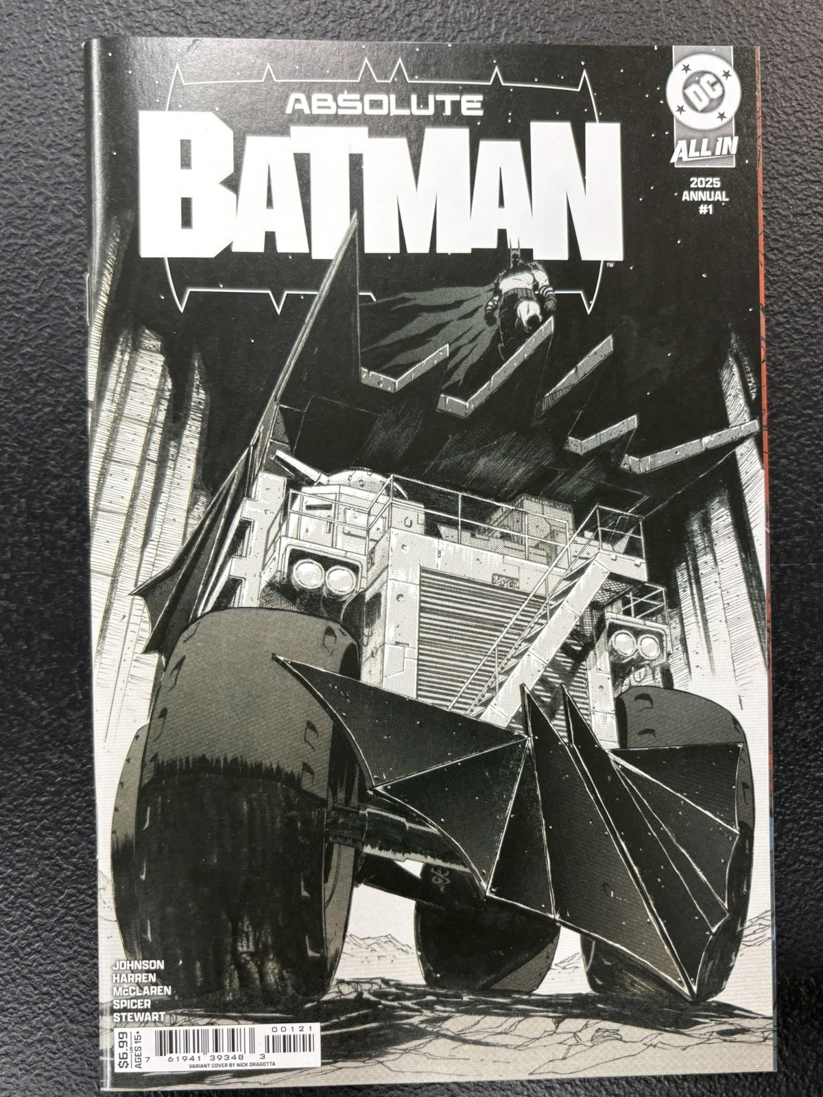 ABSOLUTE BATMAN 2025 ANNUAL #1 CVR B NICK DRAGOTTA AND COVER A JOHNSON (photos)
