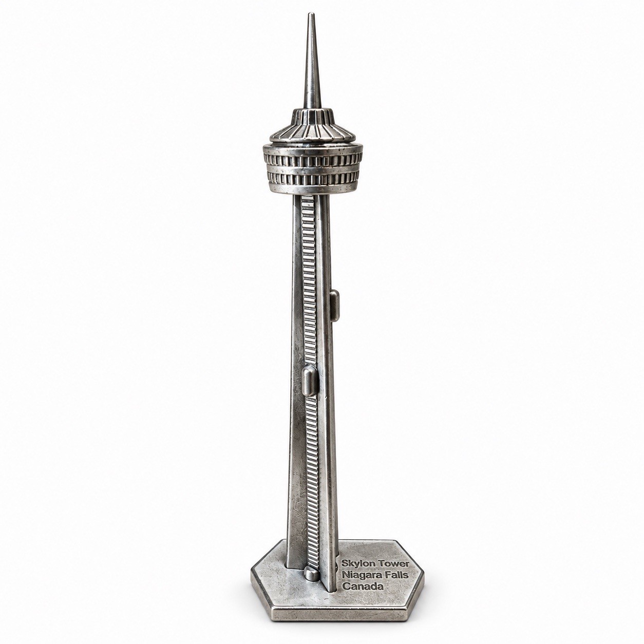 Vintage Skylon Tower Niagara Falls Canada Metal Souvenir Building Replica 7\