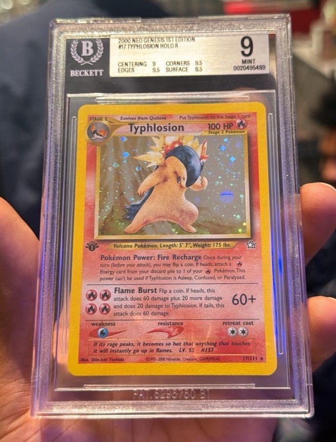 2000 NEO GENESIS 1ST EDITION #17 TYPHLOSION BGS 9