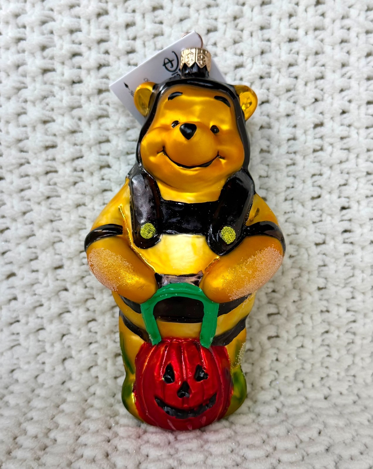Vintage Retired Chris Radko Disney Winnie Pooh Halloween Glass Ornament 6” Vintage Retired Chris Radko Disney Winnie Pooh Halloween Glass Ornament 6”