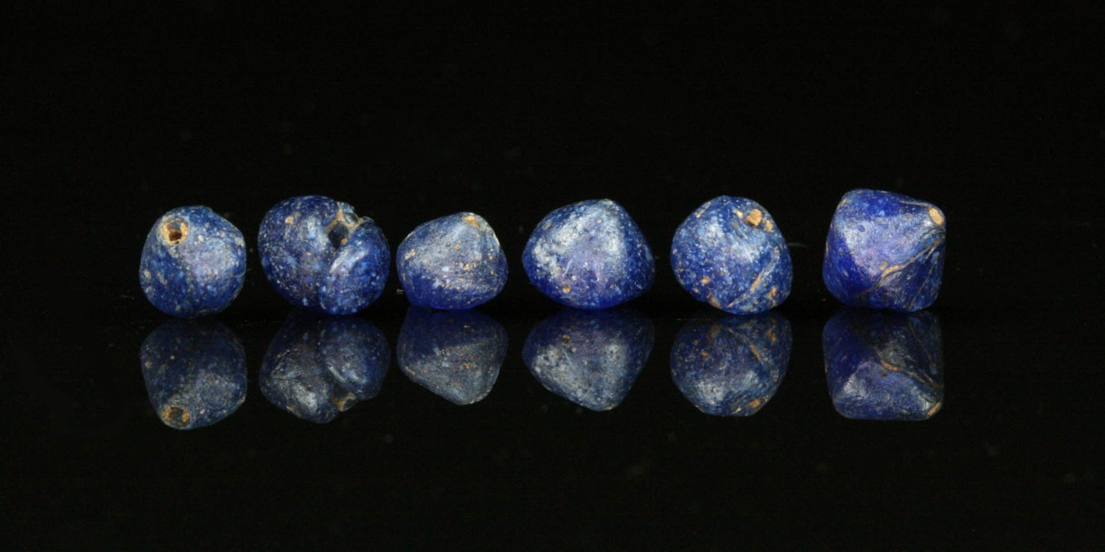 Genuine ancient biconical glass beads, 4th century BCE, Mediterranean or Persian