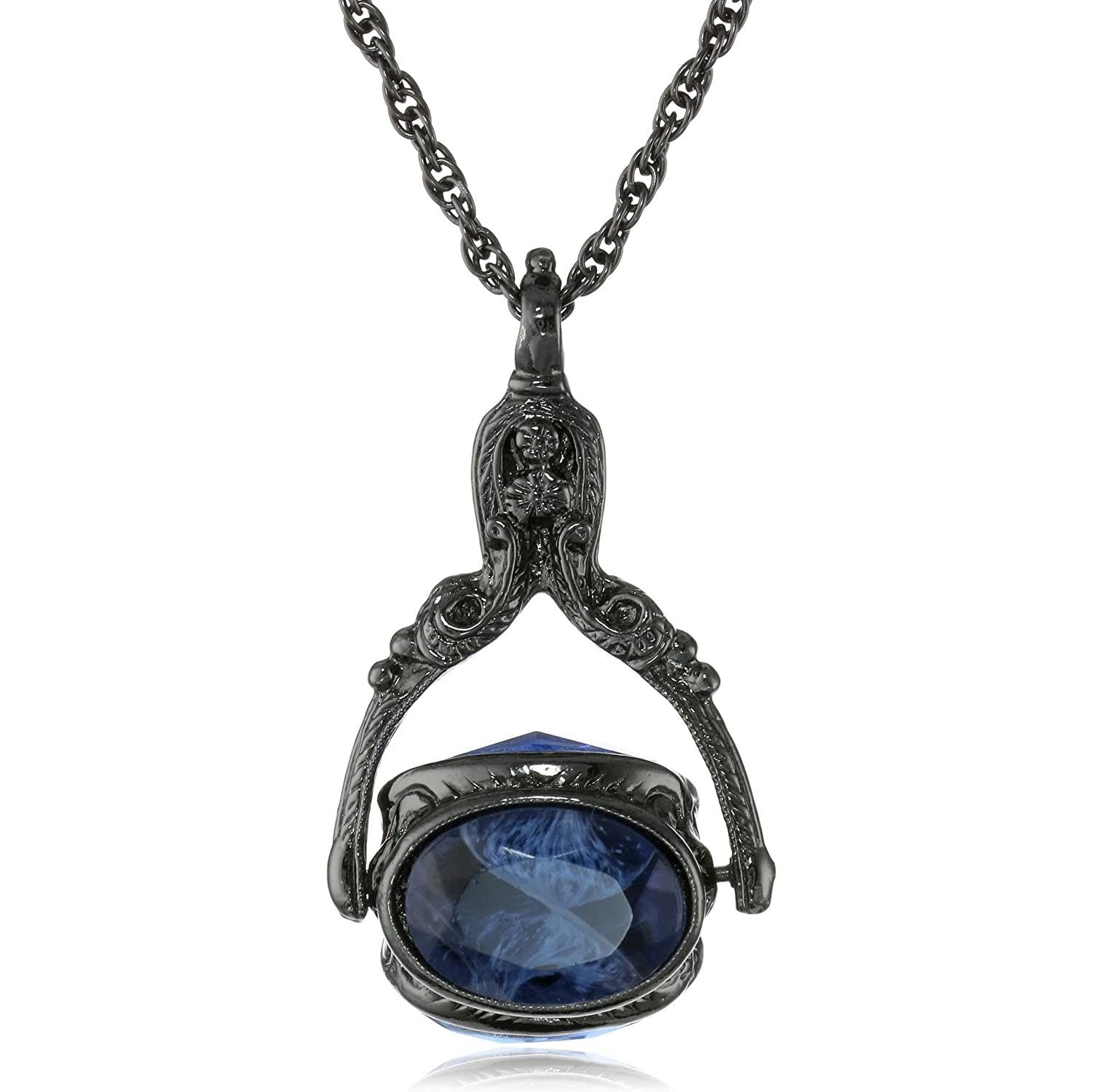1928 Jewelry Company 1928 Jewelry Sapphire Blue Crystal 3 Sided Rotating Spinner