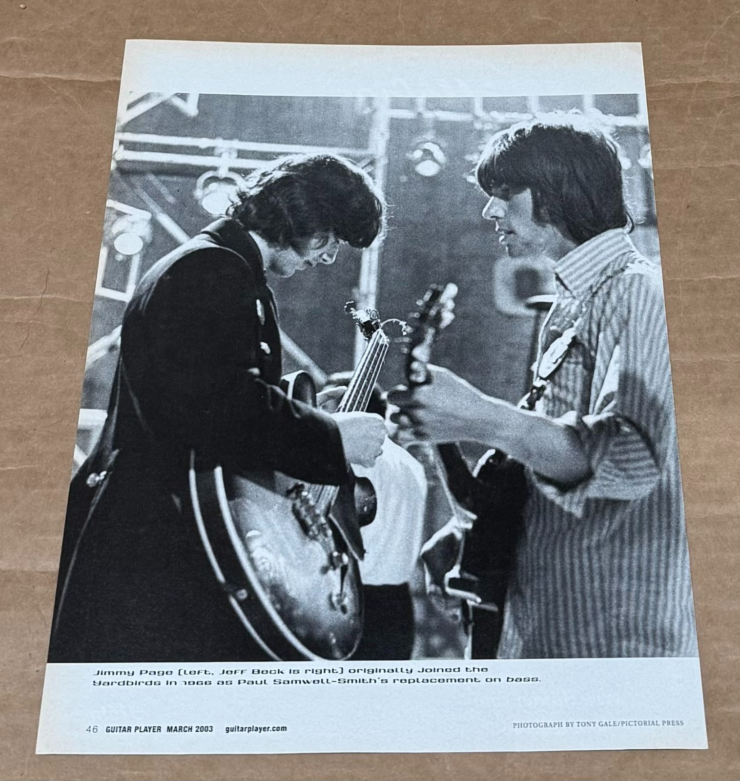 JEFF BECK & JIMMY PAGE - 2003 Music Print Ad Photo