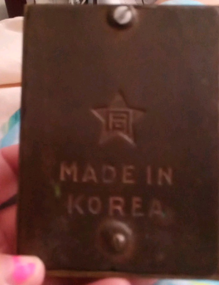 Picture frame Korean war era HEAVY brass vintage Korean War Vet PicsNot Included