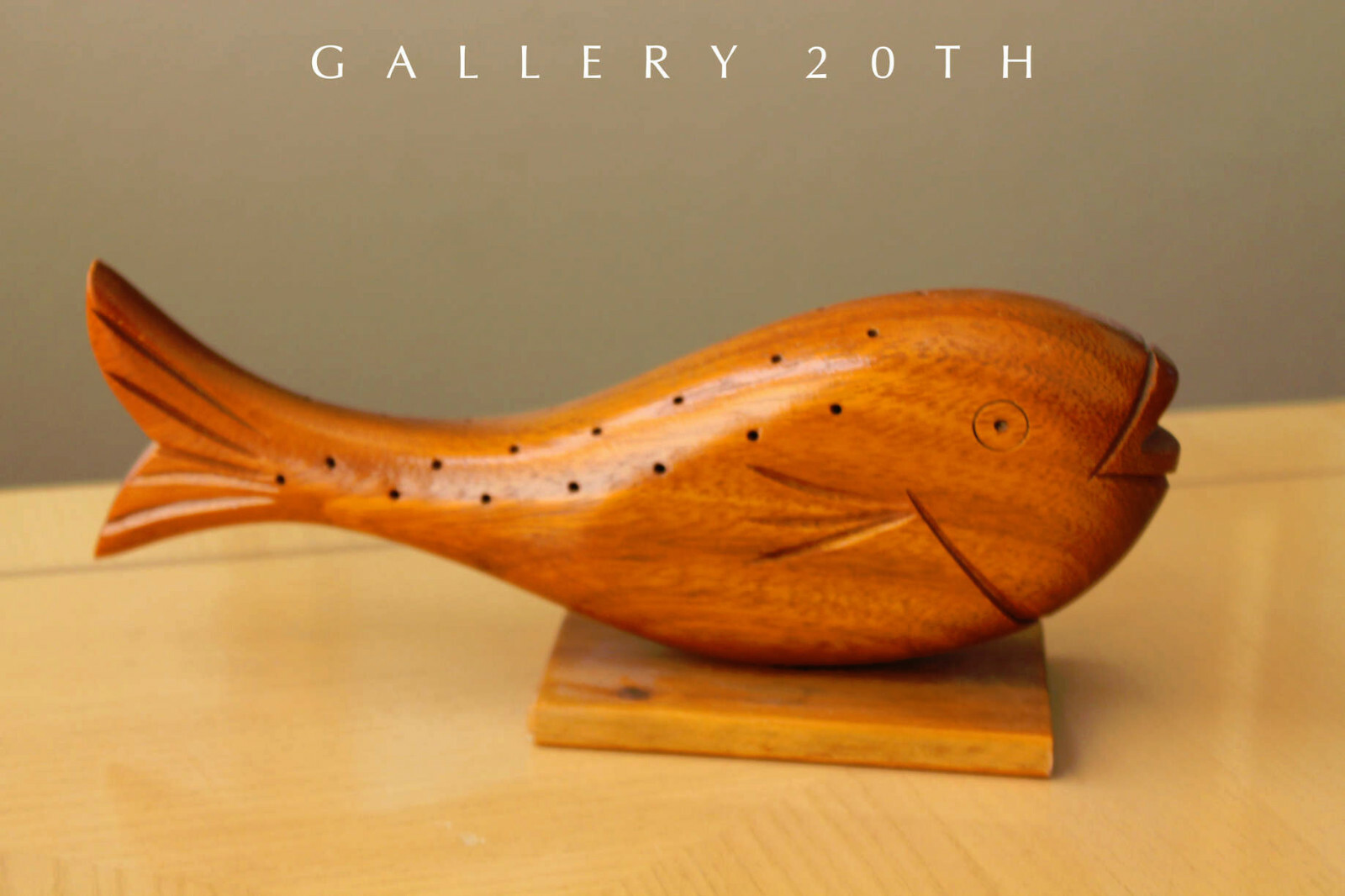 EXCELLENT MCM JAPAN KOI FISH SCULPTURE VTG TEAK WOOD ART MID CENTURY 50\'S 60\'S