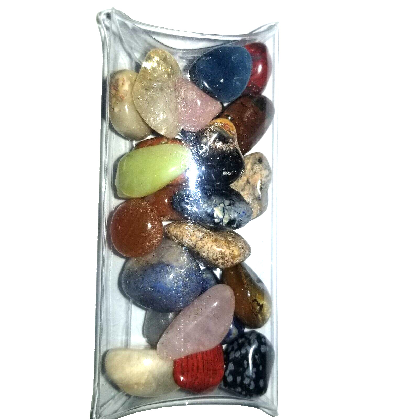 3oz Tumbled Natural colorful mixed Gemstone box of gems