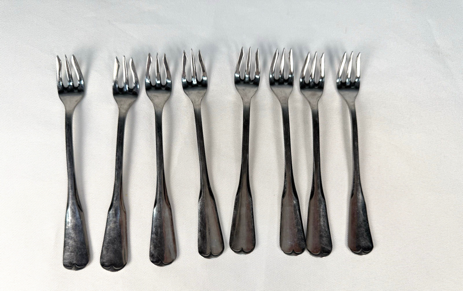 National Stainless Olde Salem Cocktail Seafood Forks Set of 8 Japan Vintage