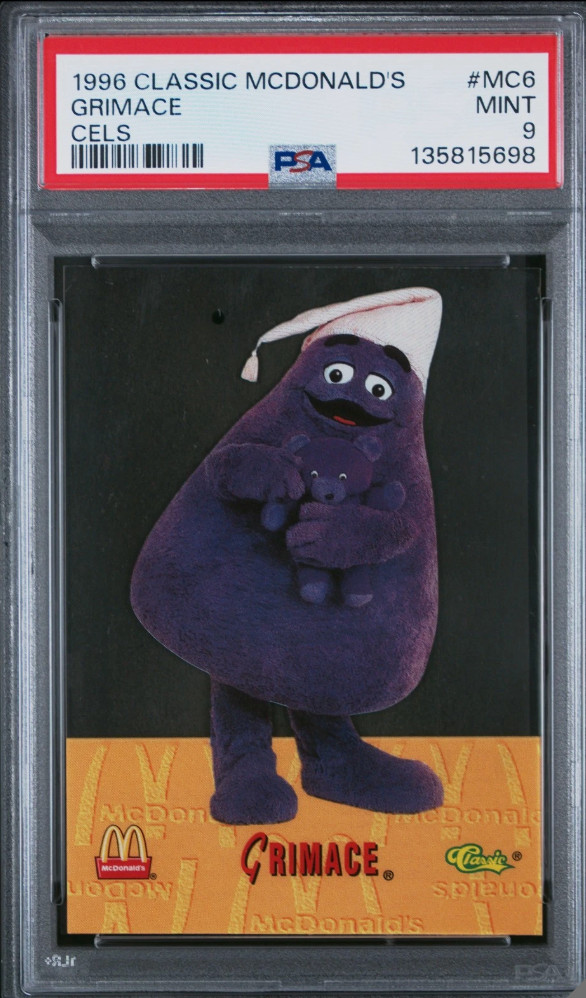 1996 CLASSIC MCDONALD'S CELS #MC6 GRIMACE PSA 9 1996 CLASSIC MCDONALD'S CELS #MC6 GRIMACE PSA 9