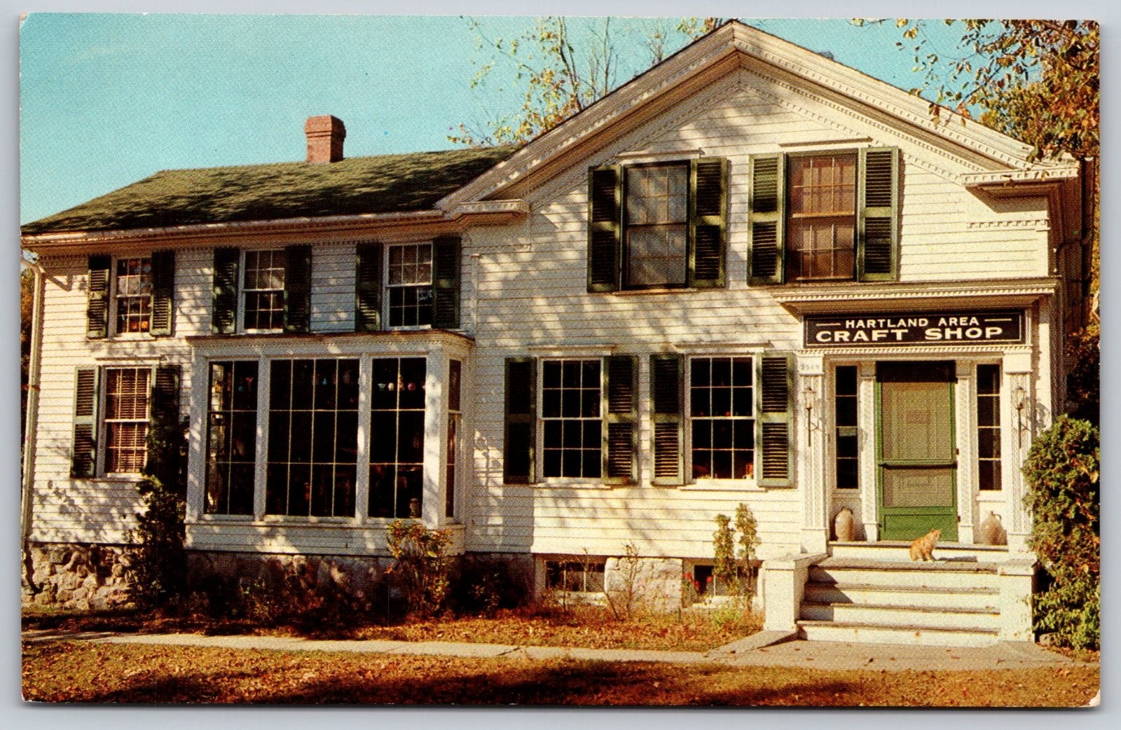 Hartland Michigan Craft Shop Colonial America Postcard PC281