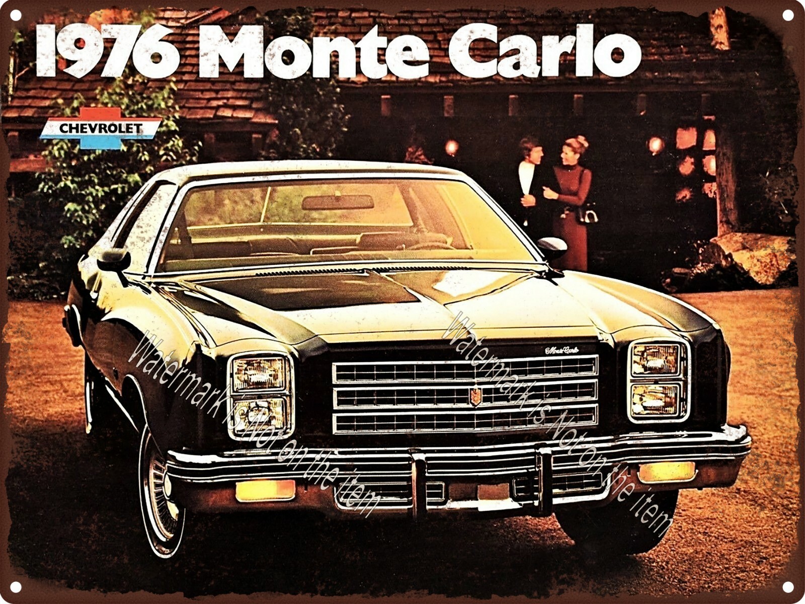 1976 CHEVROLET MONTE CARLO Garage Shop Metal Sign 9x12