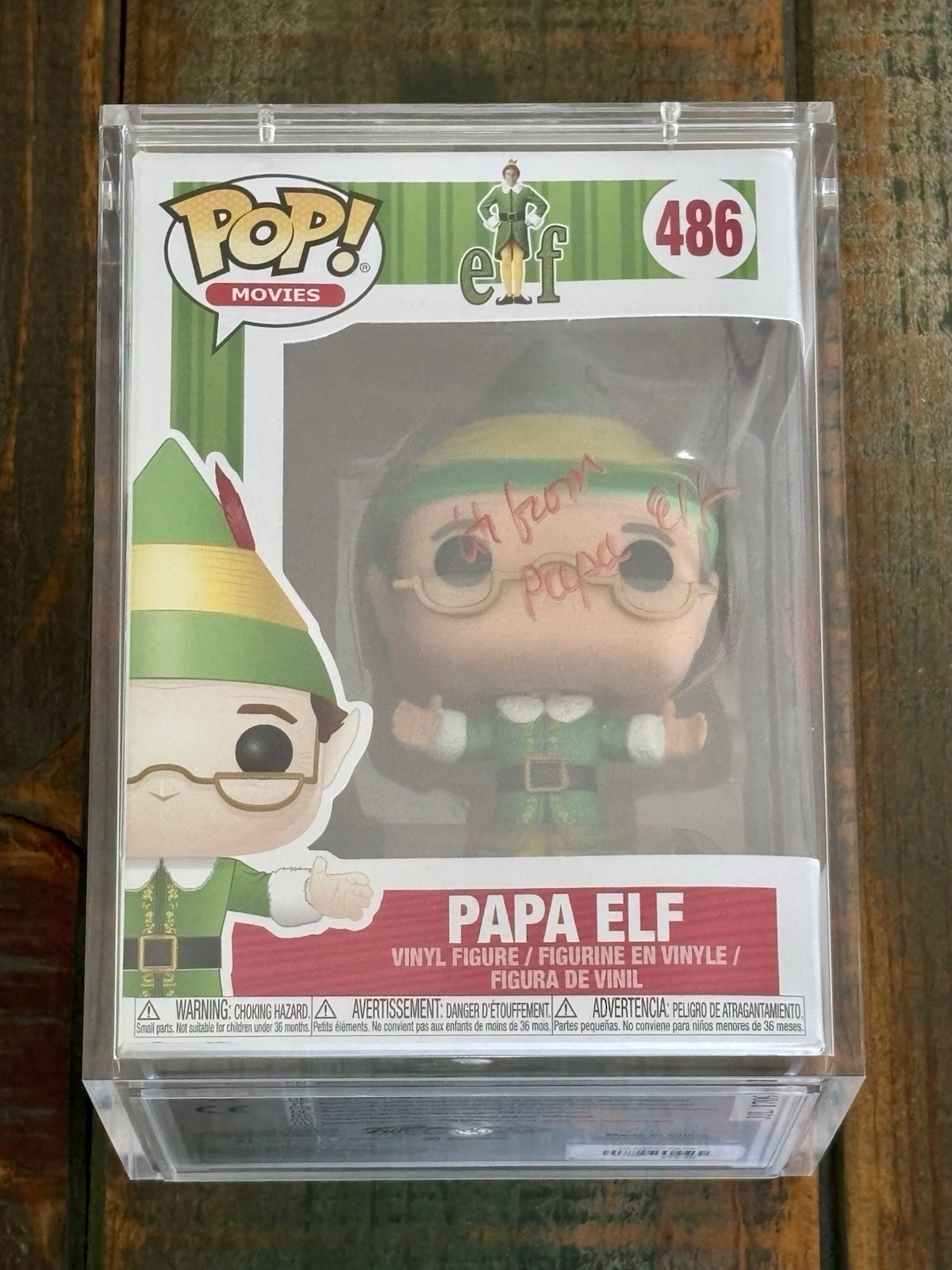 Funko Pop Papa Elf Signed Bob Newhart COA JSA Authentication