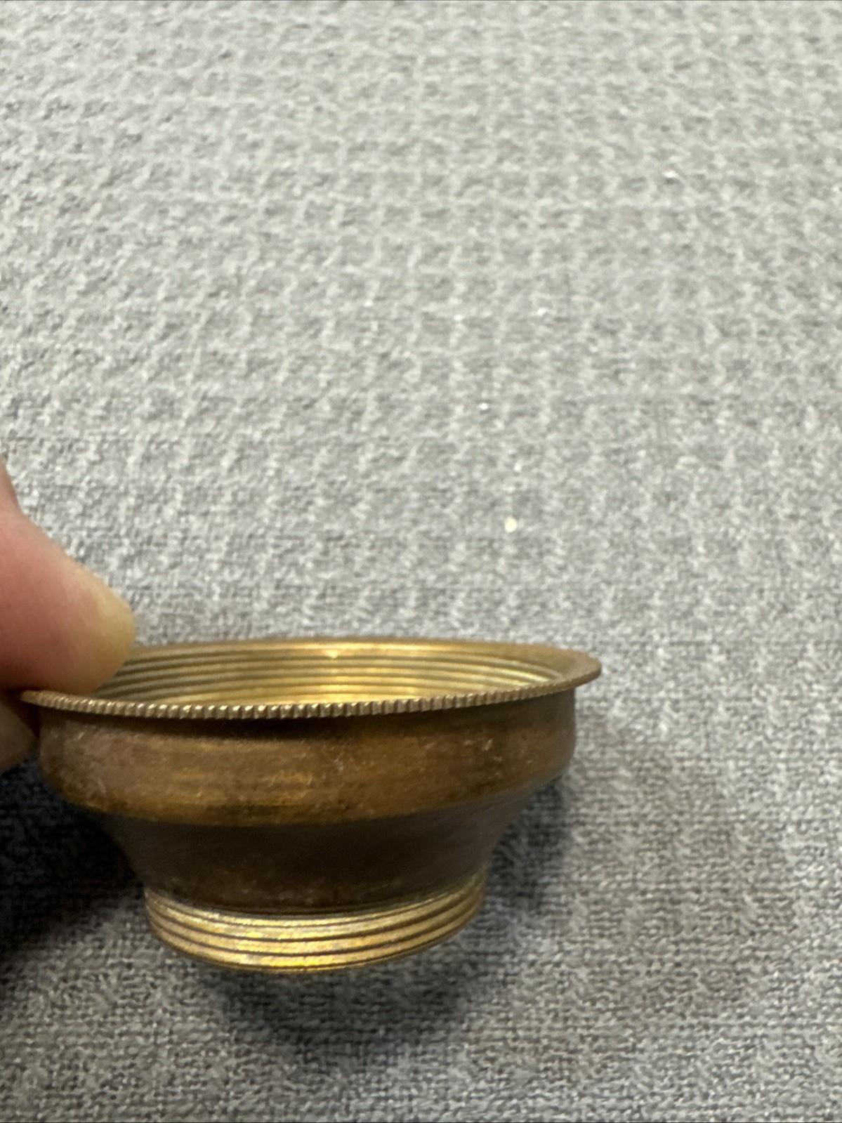 Antique #2 Collar To #3 Burner Oil Lamp Solid Brass Adapter  Reduce Expand Part