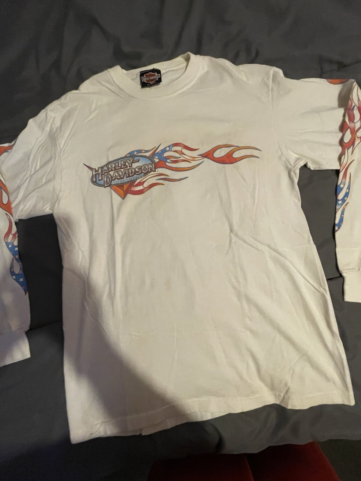 Vintage 1998 Harley Davidson Atlantic City NJ Long Sleeve Sz M Made In USA