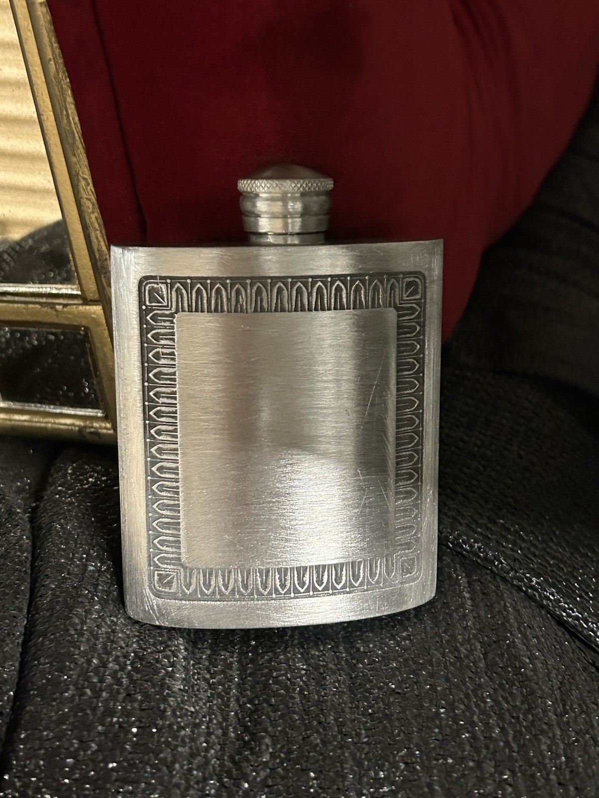 Vintage 5 oz. Pewter Flask, Made in Thailand 