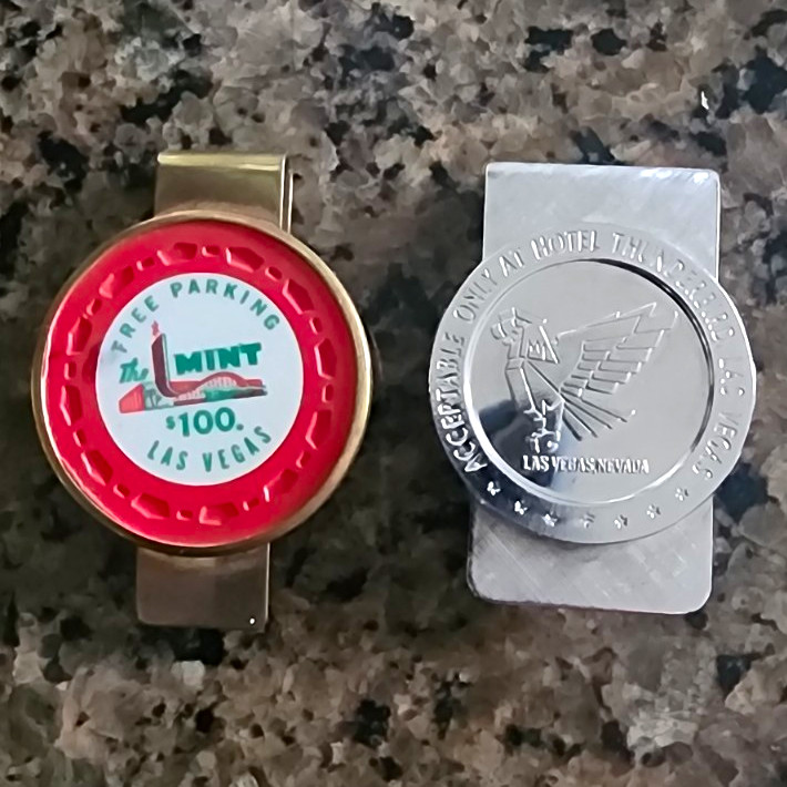 Vintage Las Vegas Casino Money Clip Pair — The Mint & Hotel Thunderbird