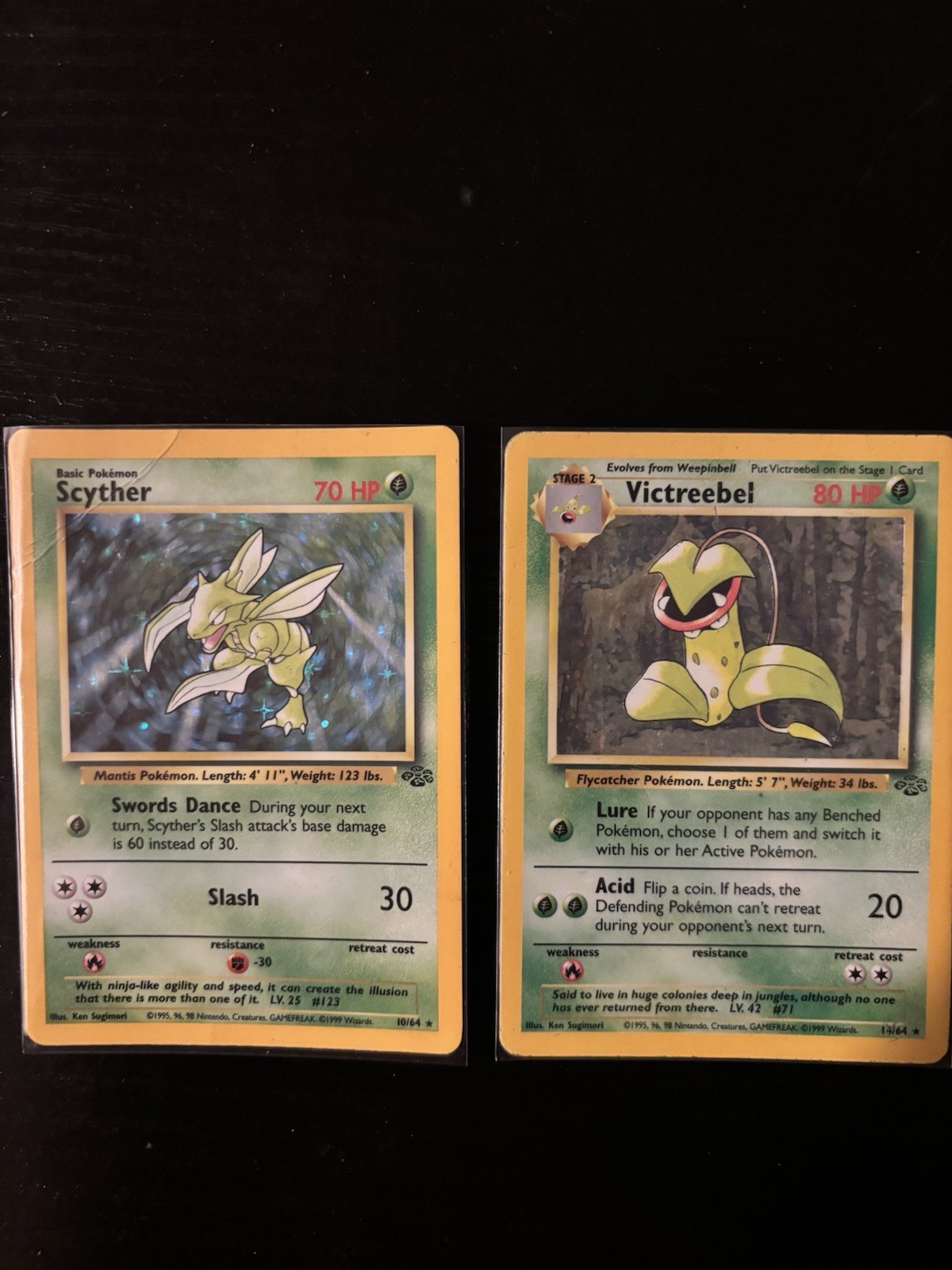 Pokémon Jungle Holo Lot. Scyther And Victreebel