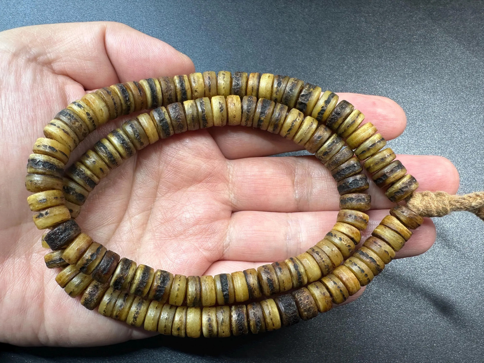 Handcrafted 10mm Yak Bone Kapala Mala | 108 Beads | 20 Tibetan Buddhist Rosary