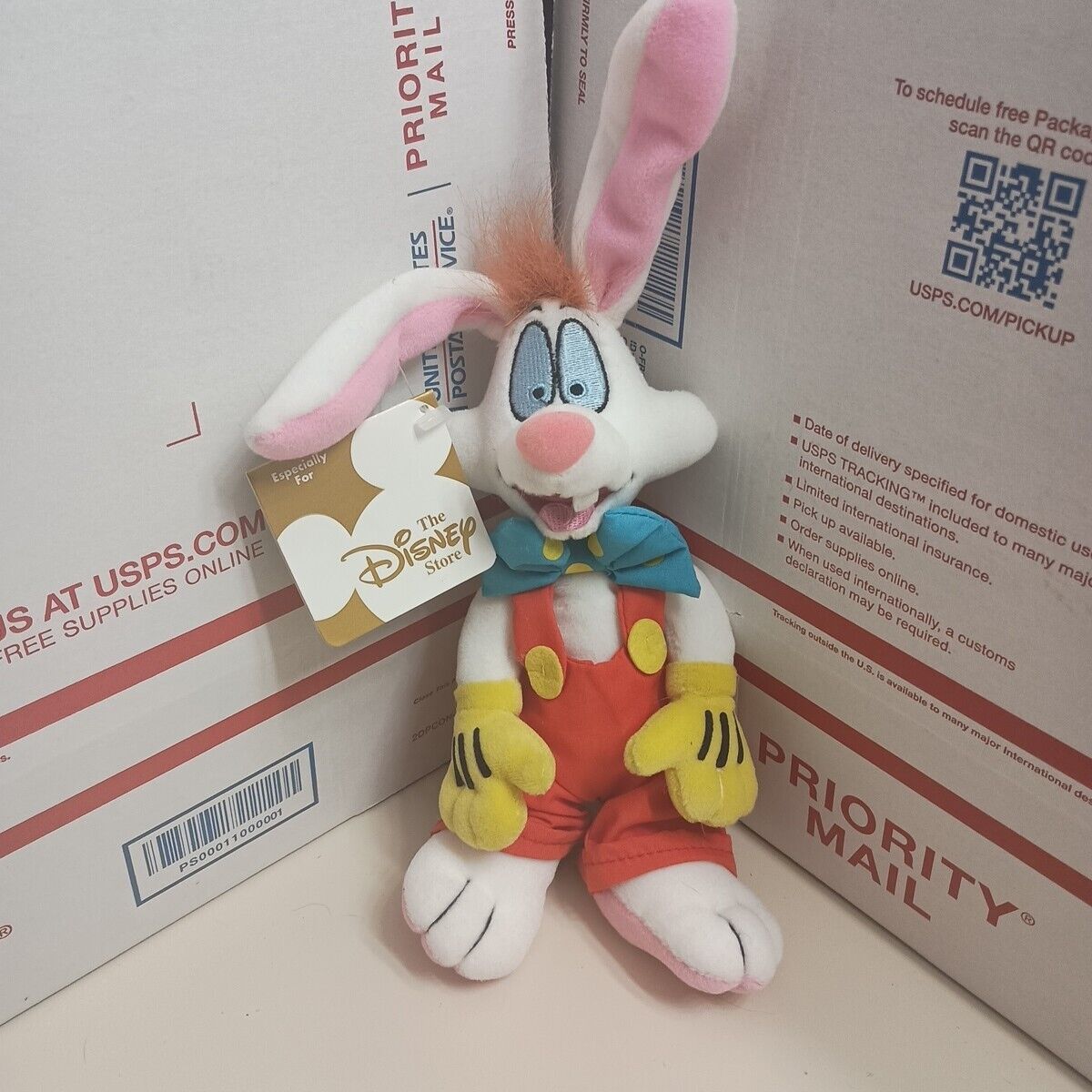 ROGER RABBIT 8” Plush Beanie Disney Store Exclusive Who Framed Roger Rabbit NWT