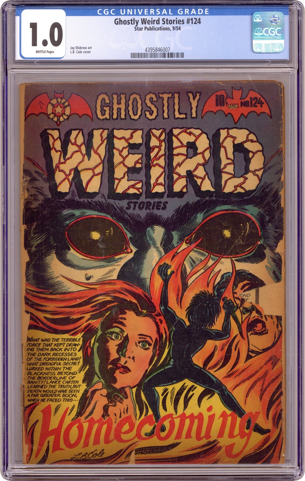 Ghostly Weird Stories #124 CGC 1.0 1954 4395846007