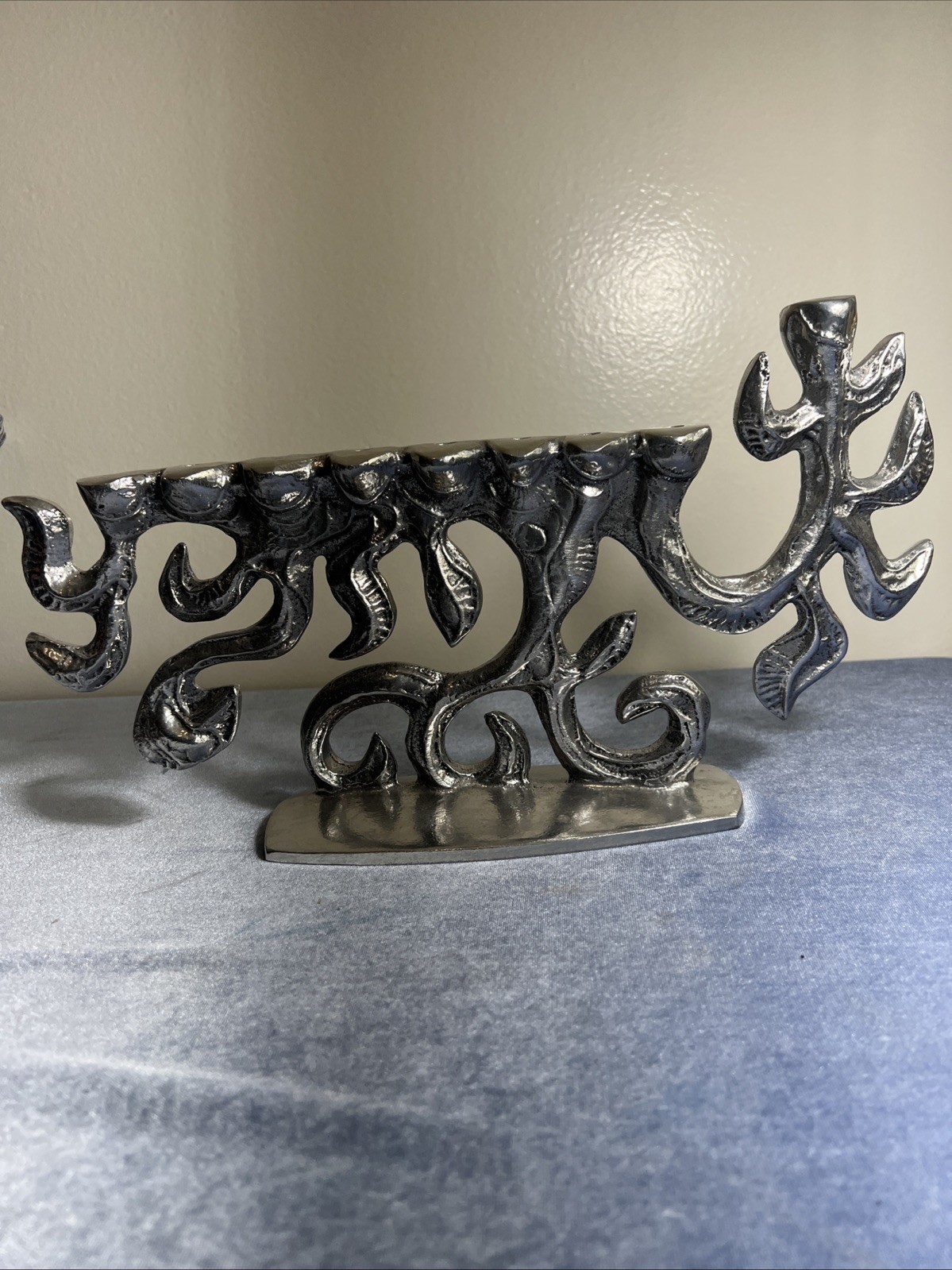 Large Rare Don Drumm Sculpture Candleholder Flame Menorah Never Used