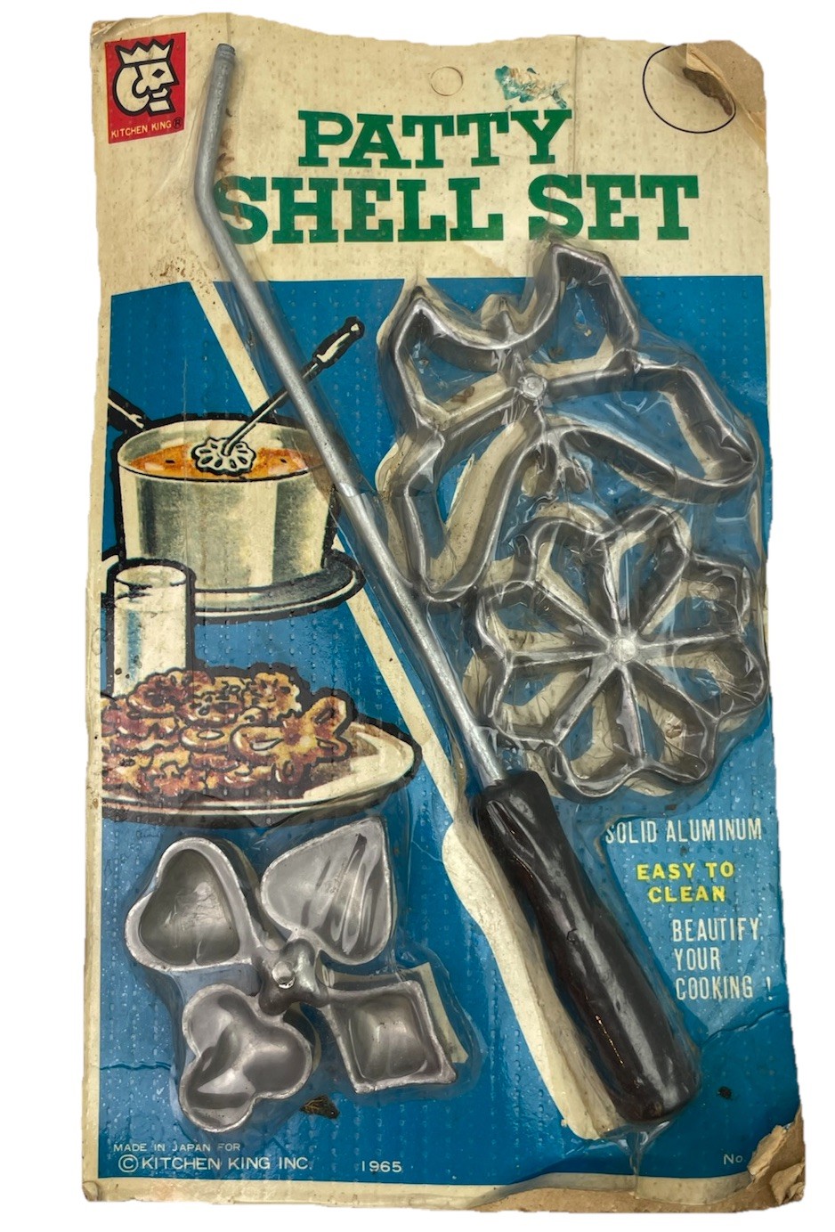 ⭐️ NEW Vintage 1965 Kitchen King Solid Aluminum PATTY SHELL SET Made in Japan ⭐️