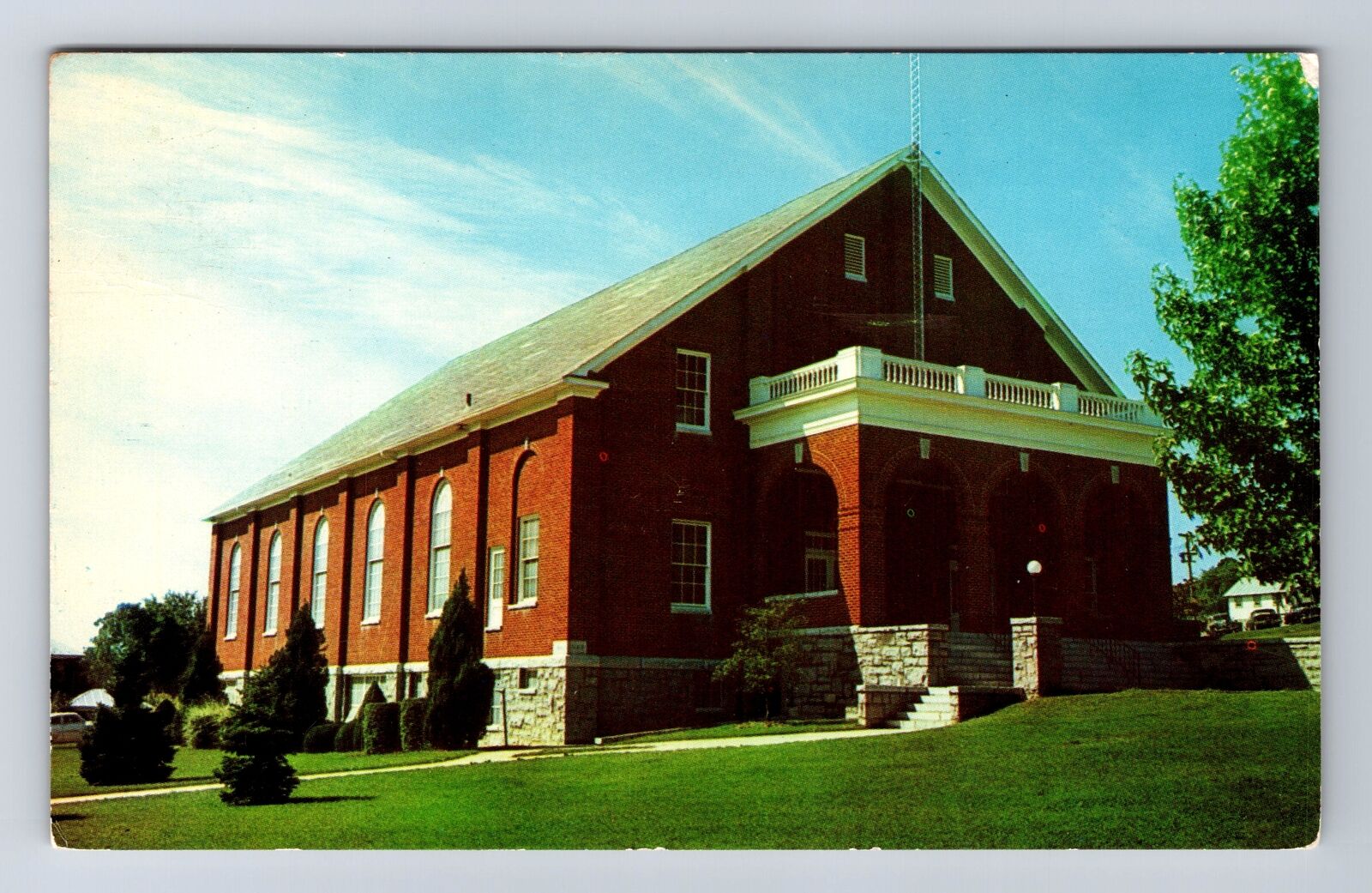 Harrisonburg VA-Virginia Eastern Mennonite College Chapel Vintage c1961 Postcard