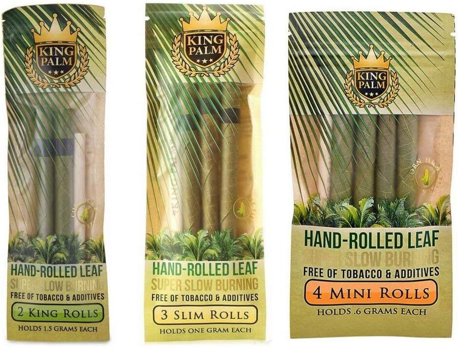 King Palm | Natural | Variety Bundle | Mini 4pk, Slim 3pk, King 2pk | 9 Rolls