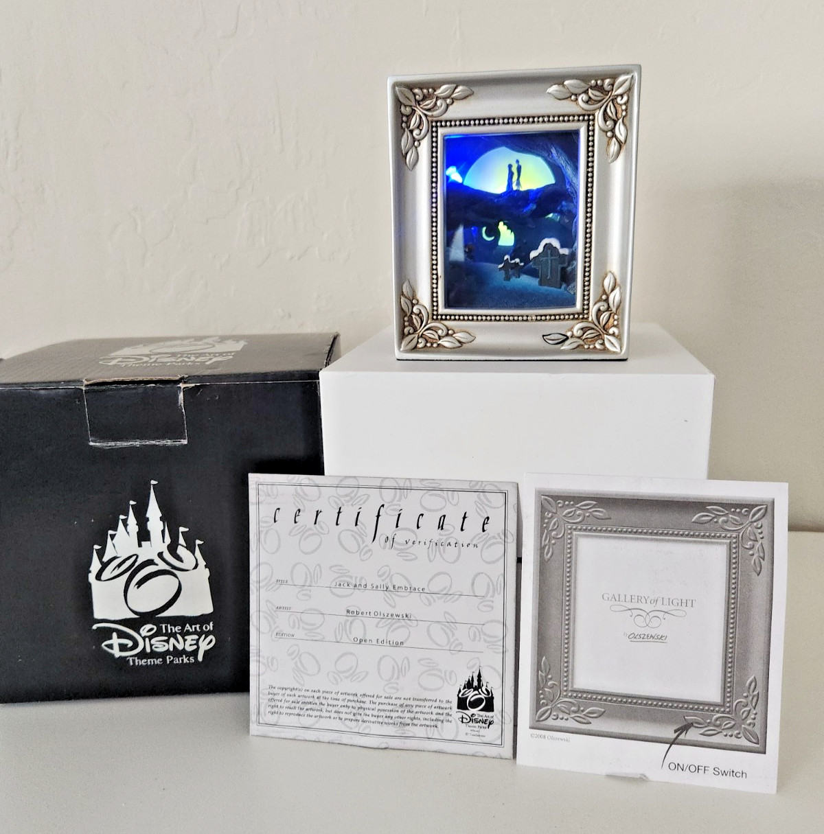 Nightmare Before Christmas, Jack and Sally Embrace, New in the Box w/Certificate