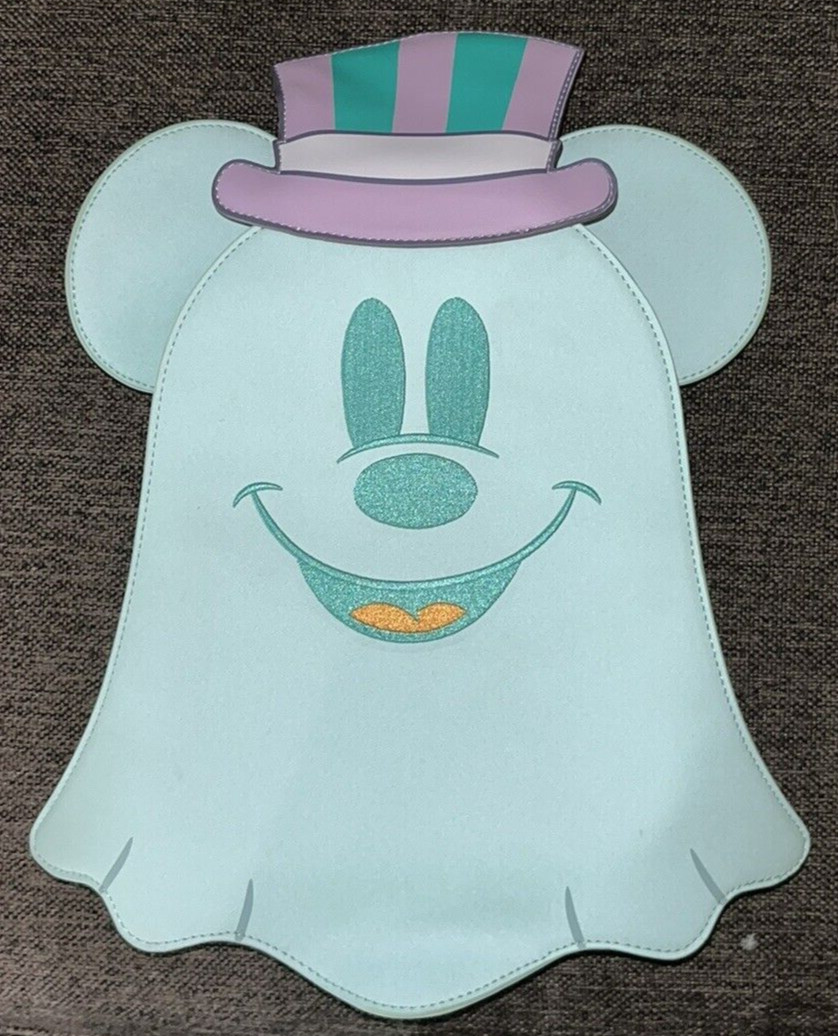 DISNEY\'S MICKEY MOUSE PASTEL GLOW IN THE DARK GHOST MINI BACKPACK BY LOUNGEFLY
